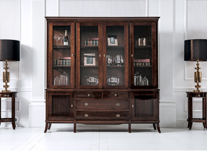 Wall cabinet noble sideboard wood baroque style high gloss buffet display case wardrobe